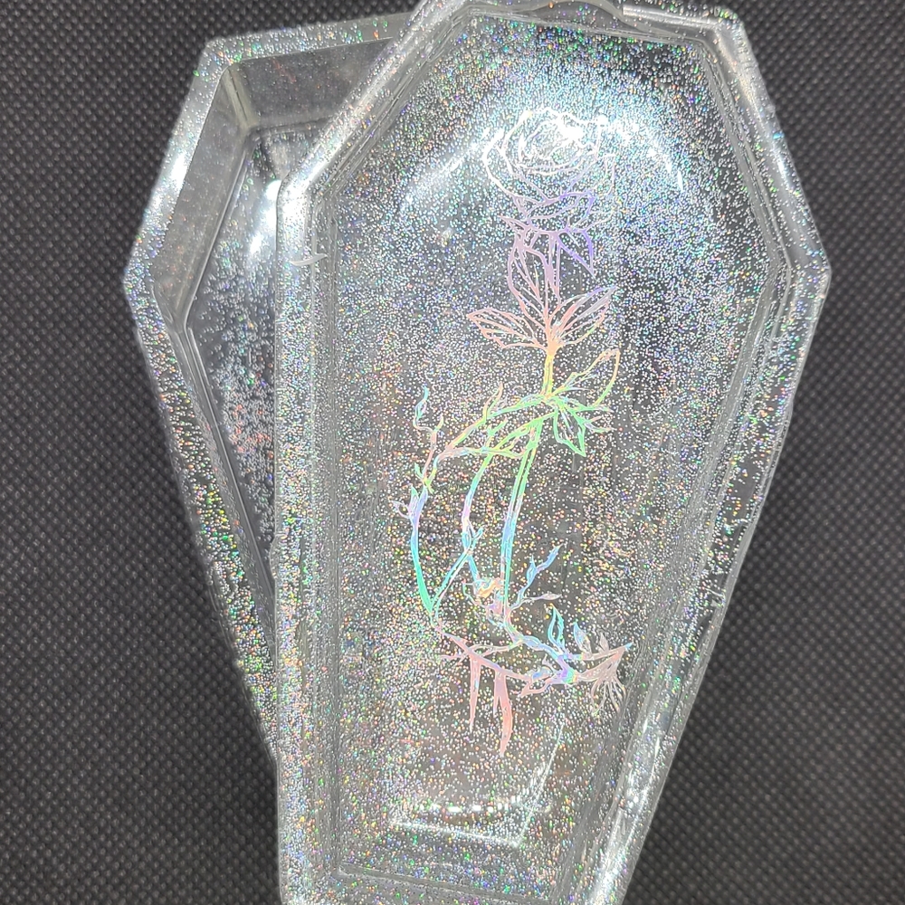 Handmade resin coffin trinket box
